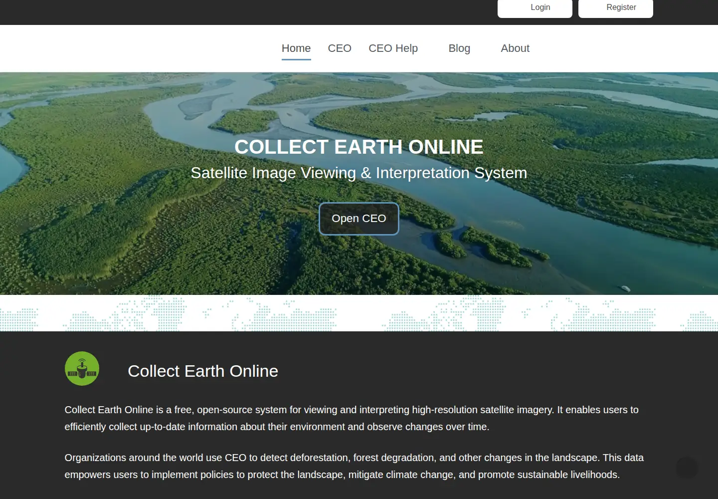 Screenshot of collect.earth
