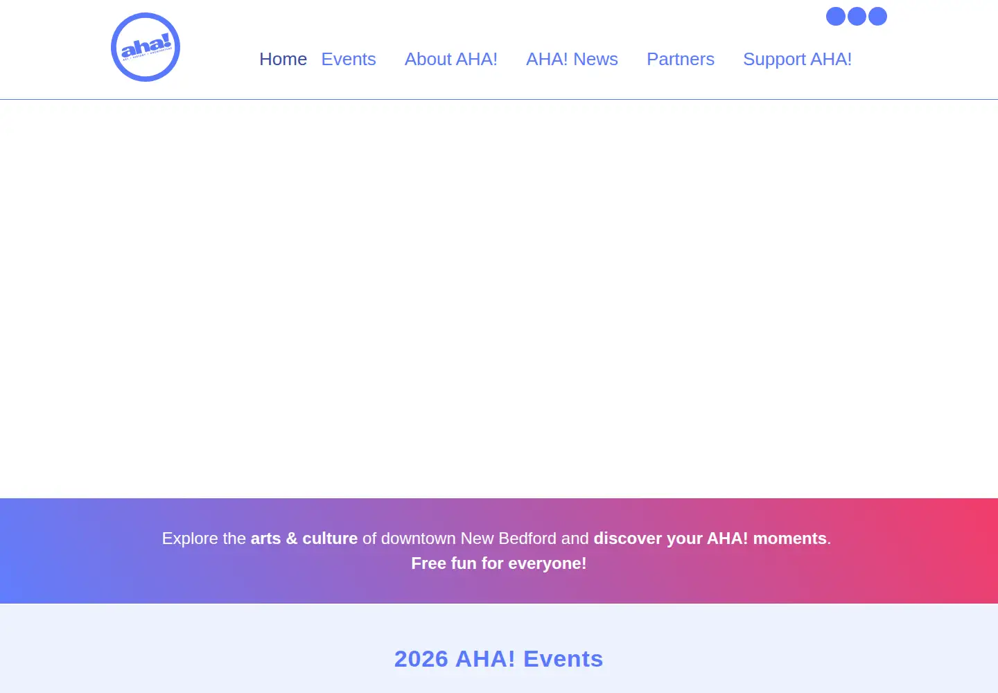 Captured homepage of ahanewbedford.org in the current scan
