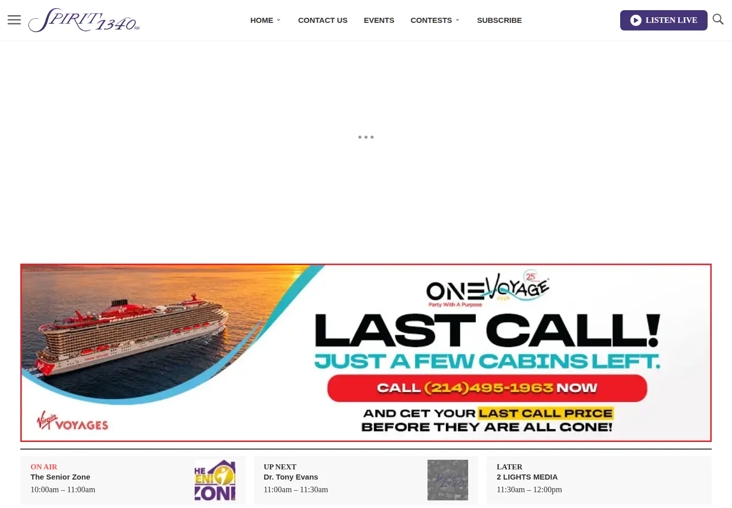 Captured homepage of myspiritdc.com in the current scan