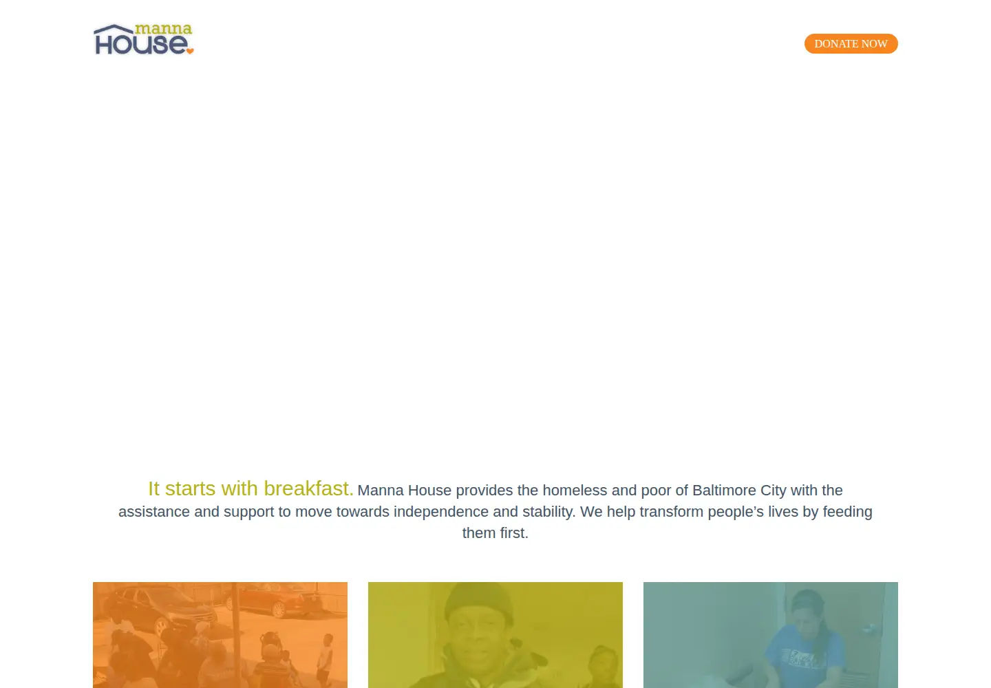 Screenshot of mannahouseinc.org