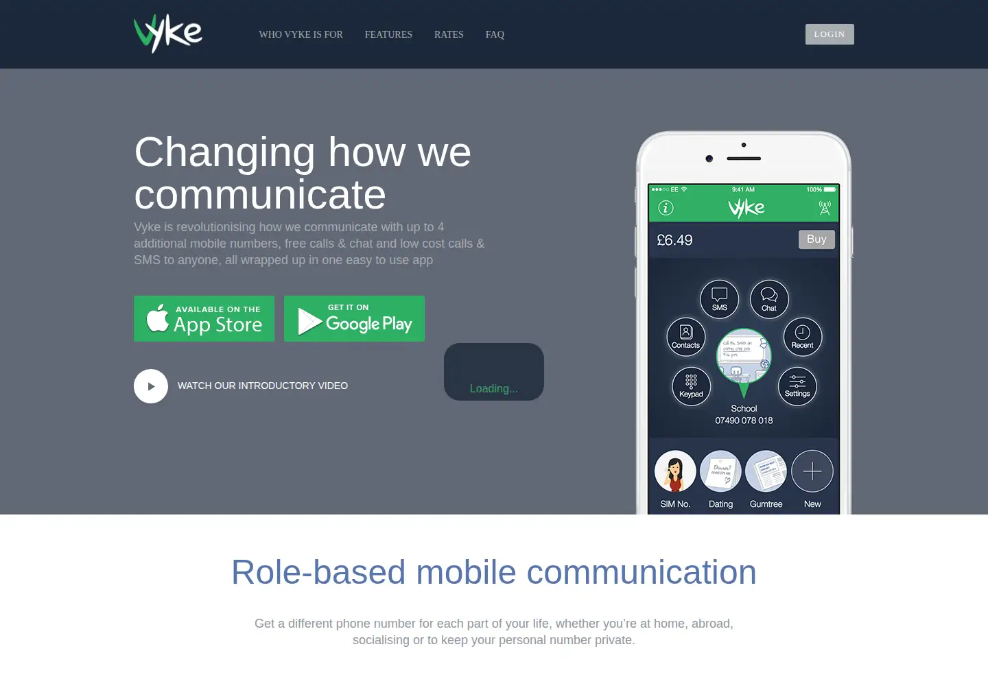Captured homepage of vyke.com in the current scan
