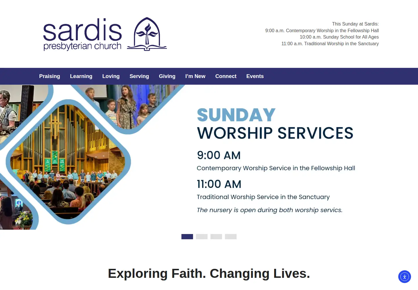 Captured homepage of sardis.org in the current scan