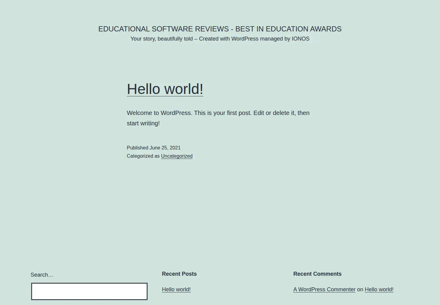 Captured homepage of school.org in the current scan