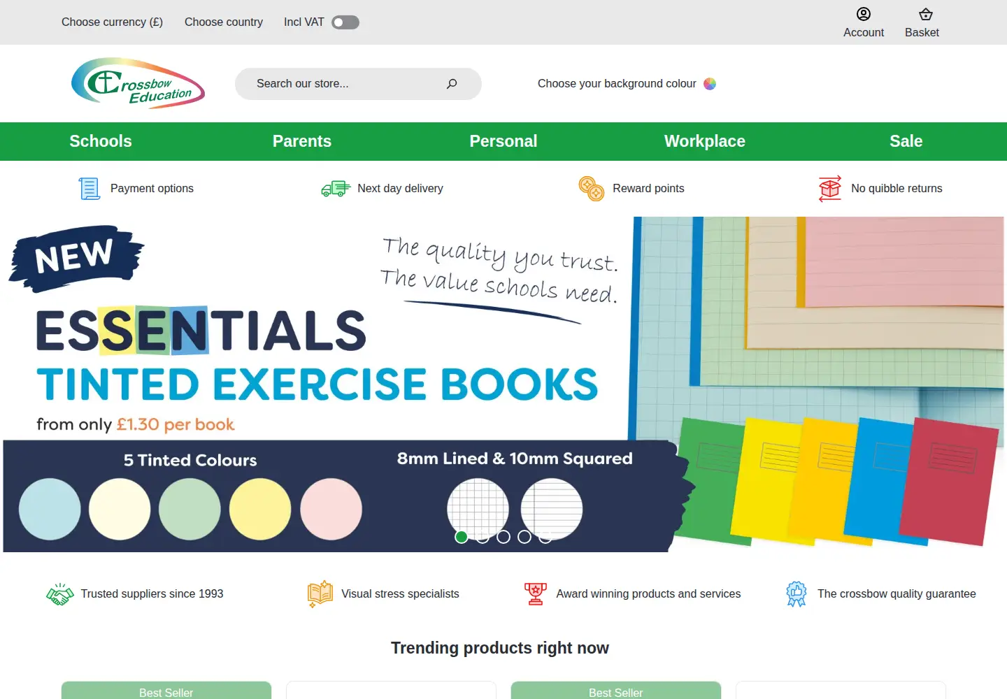 Captured homepage of crossboweducation.com in the current scan