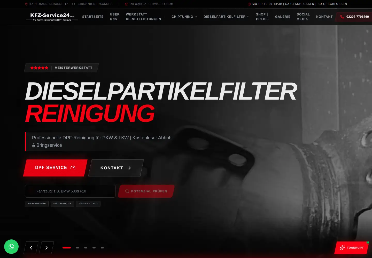 Screenshot of kfz-service24.com
