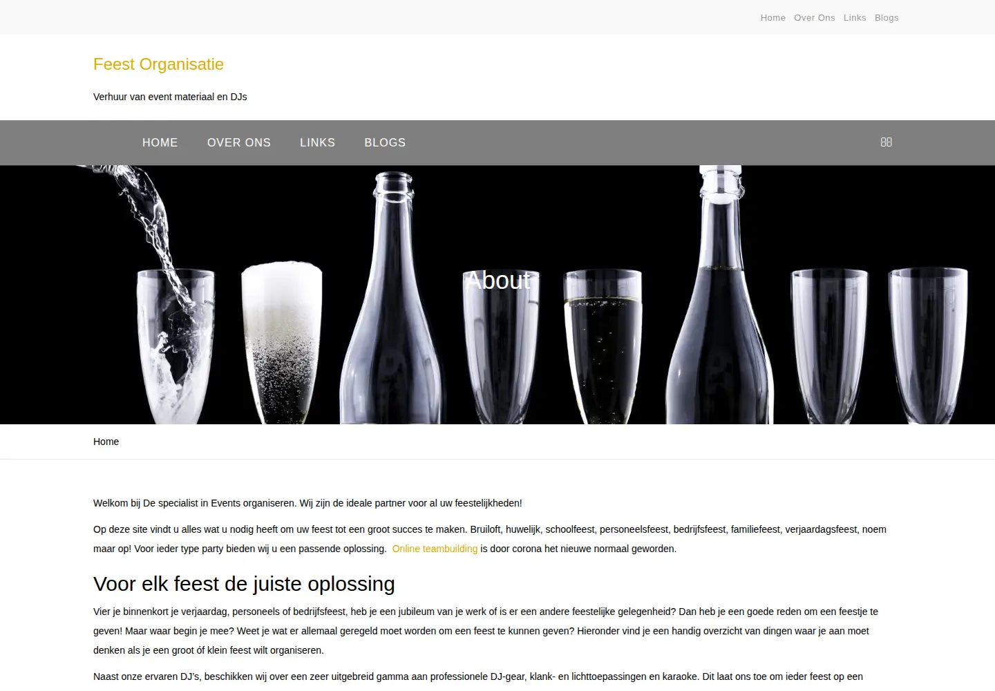 Screenshot of fq-events.be