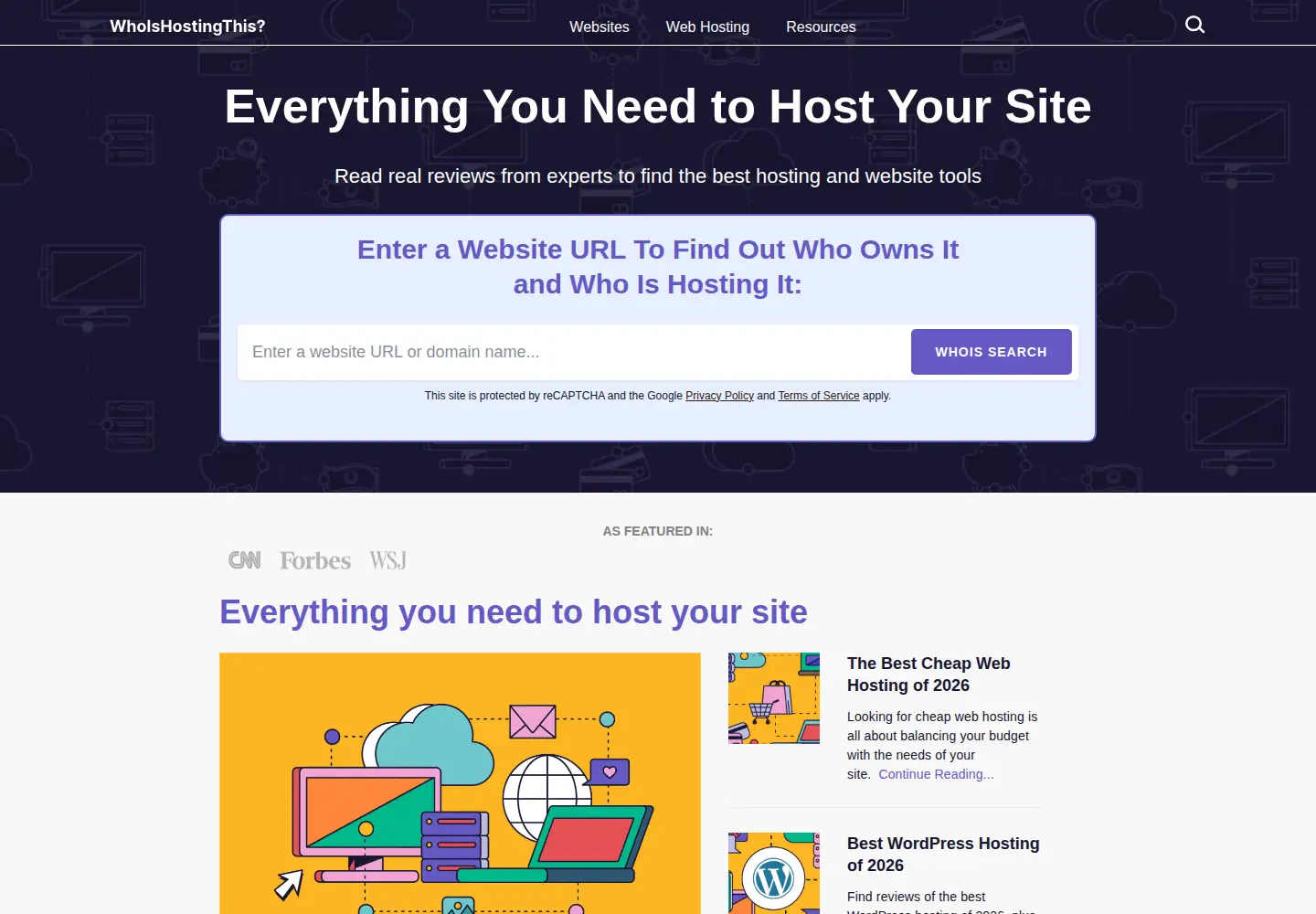 Screenshot of whoishostingthis.com