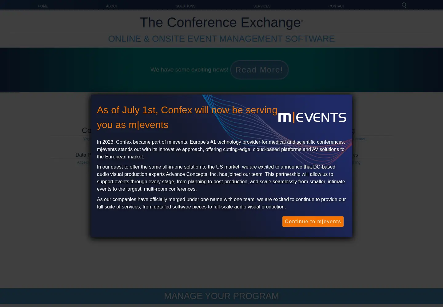 Screenshot of confex.com
