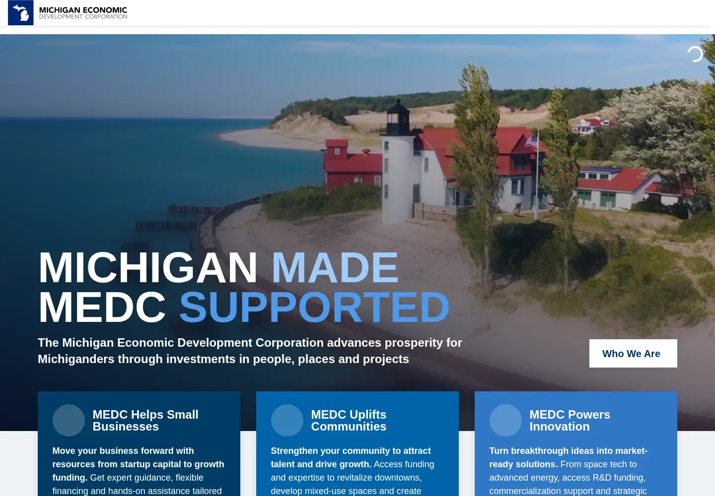 Screenshot of michiganbusiness.org