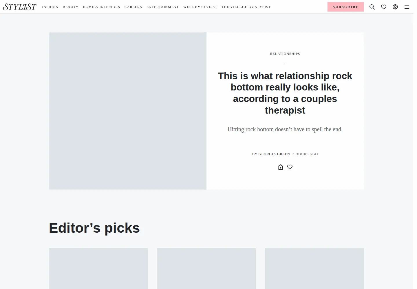 Screenshot of stylist.co.uk