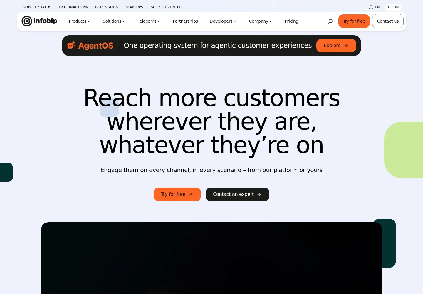 Screenshot of infobip.com