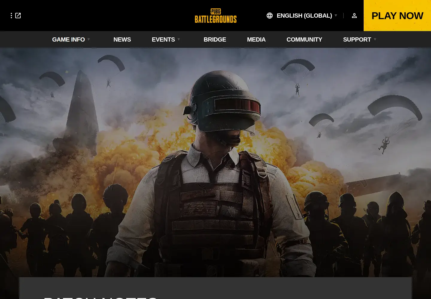 Screenshot of pubg.com