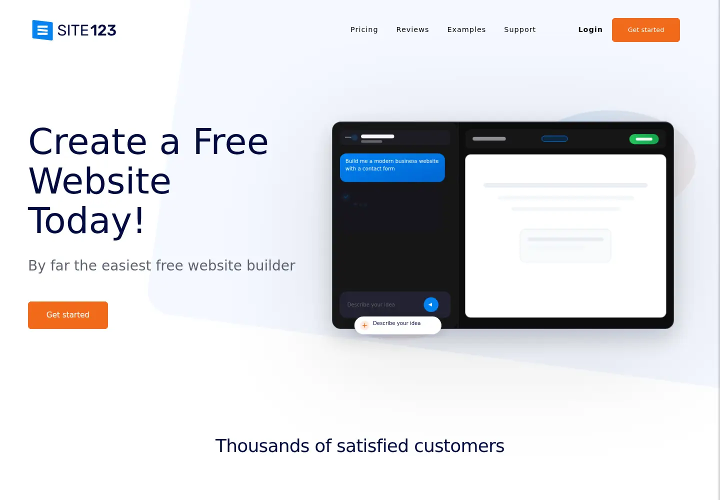 Screenshot of site123.me