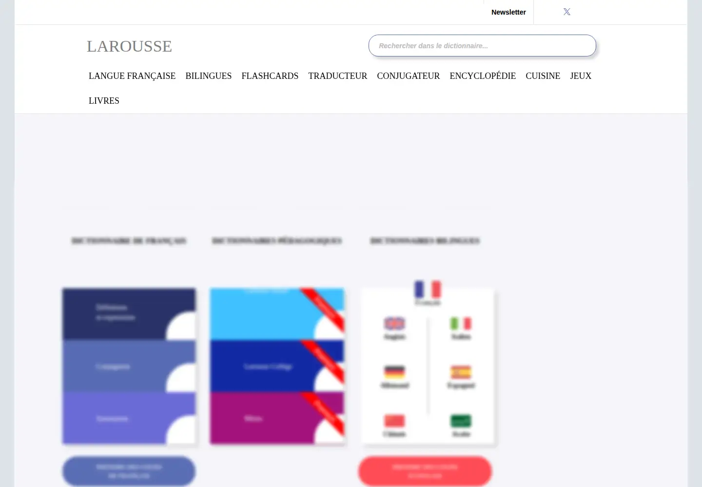 Screenshot of larousse.fr