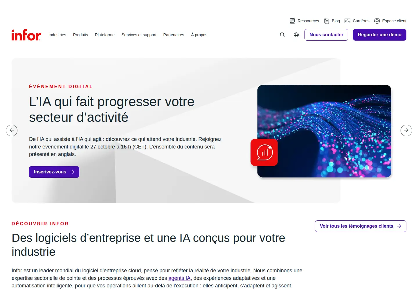Screenshot of infor.com
