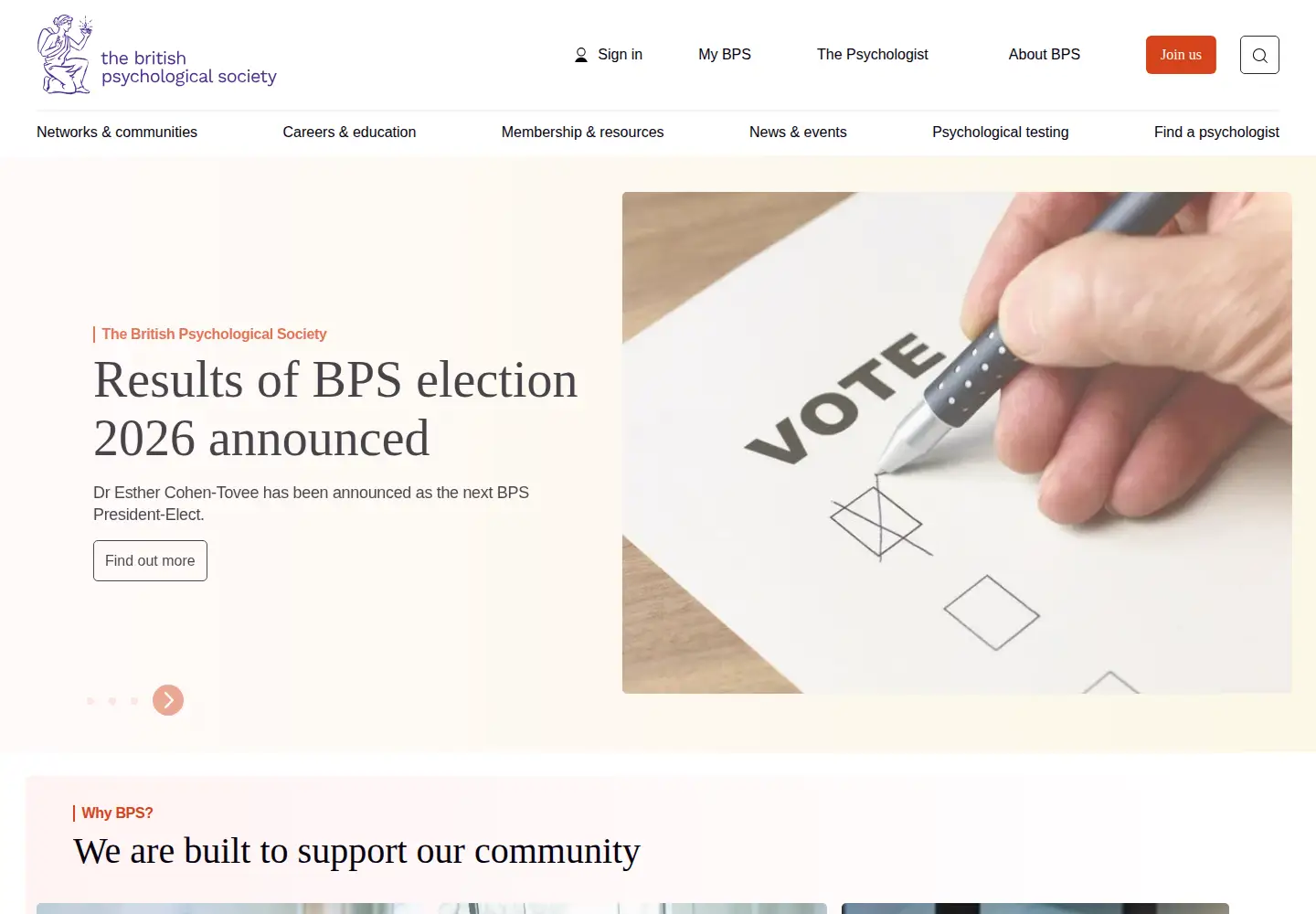 Screenshot of bps.org.uk
