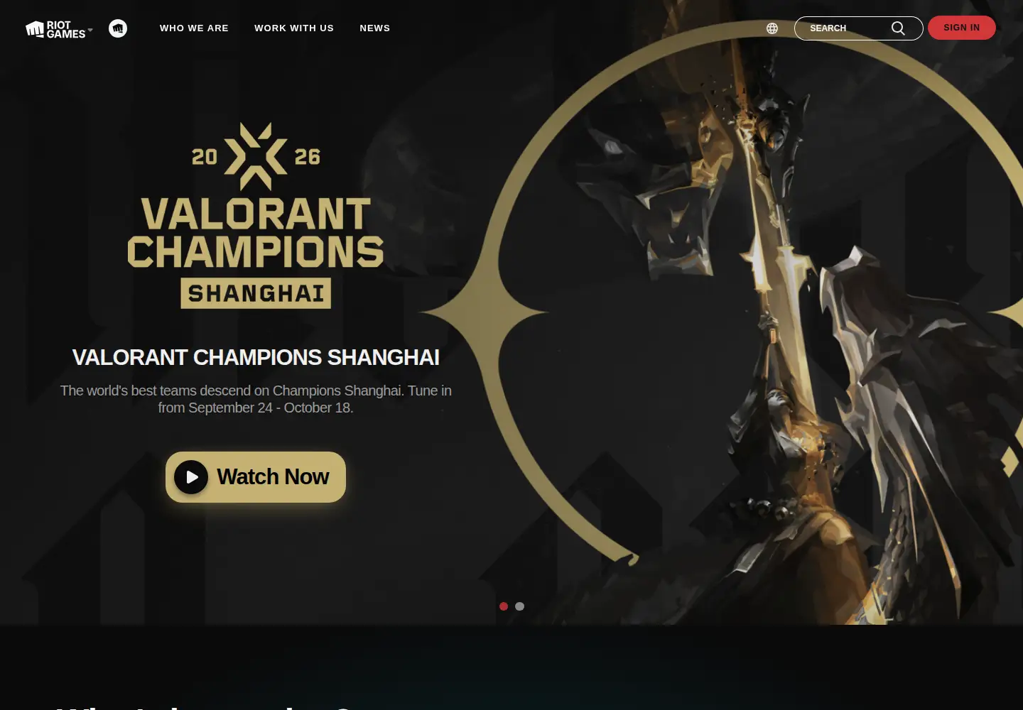 Screenshot of riotgames.com