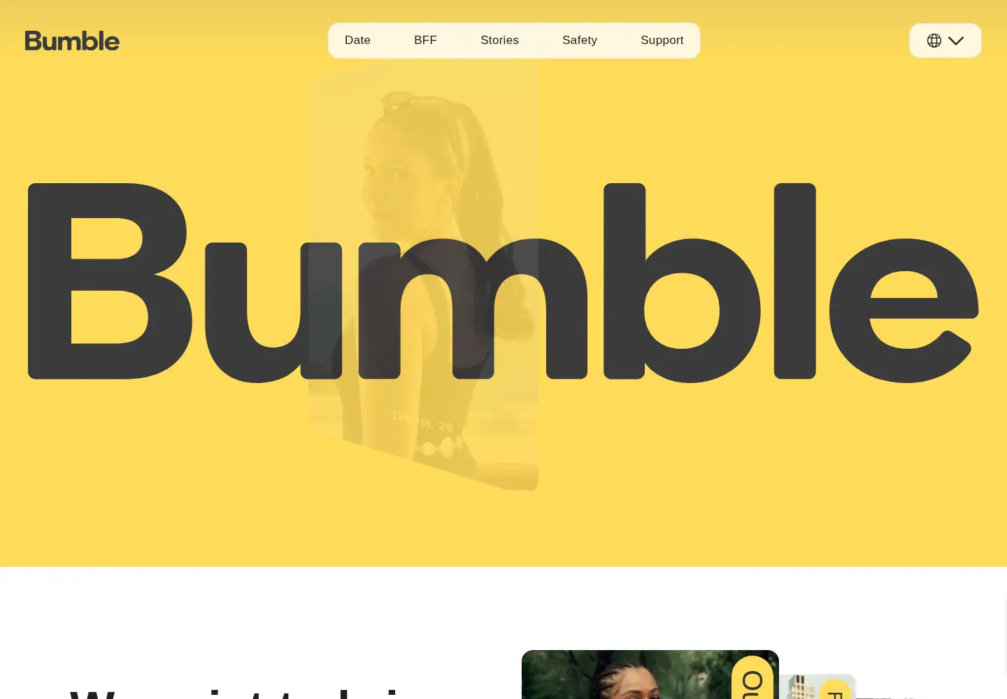 Screenshot of bumble.com