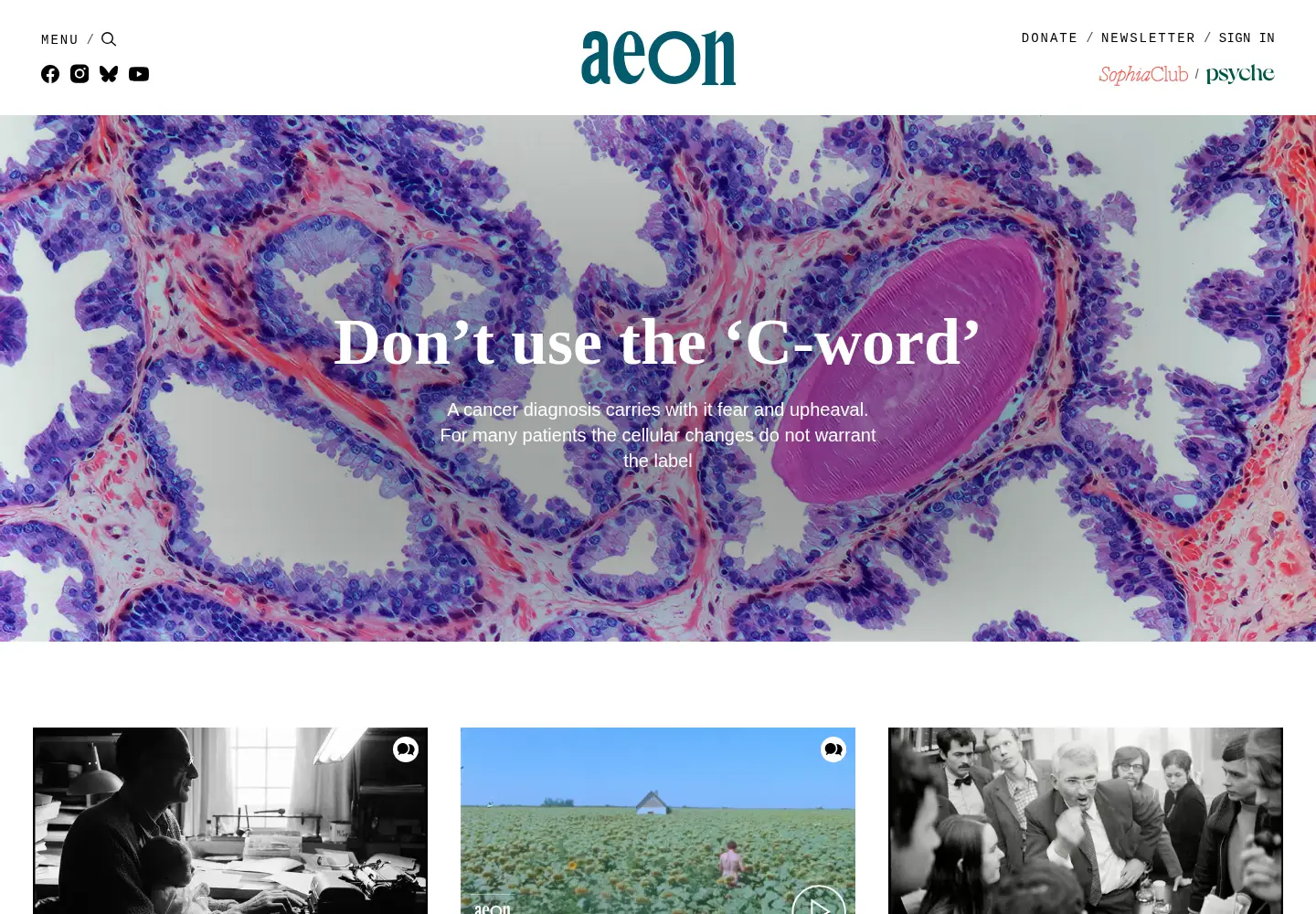 Screenshot of aeon.co