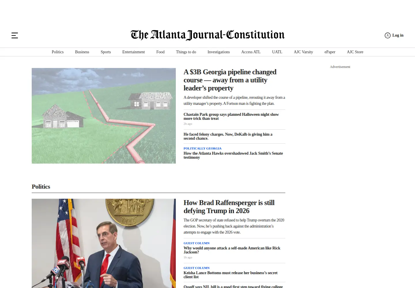 Screenshot of ajc.com