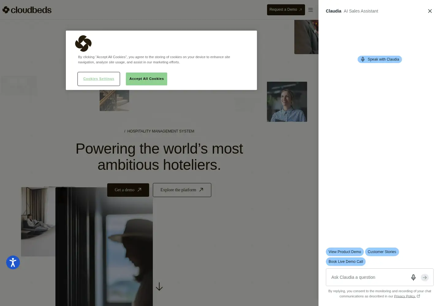 Screenshot of cloudbeds.com