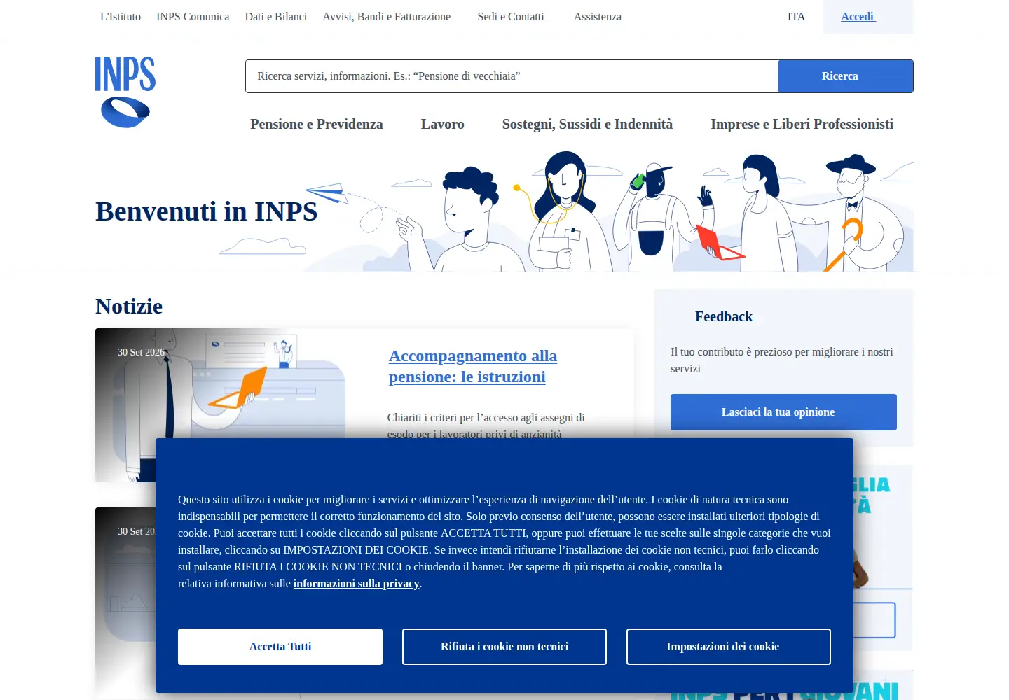 Screenshot of inps.it