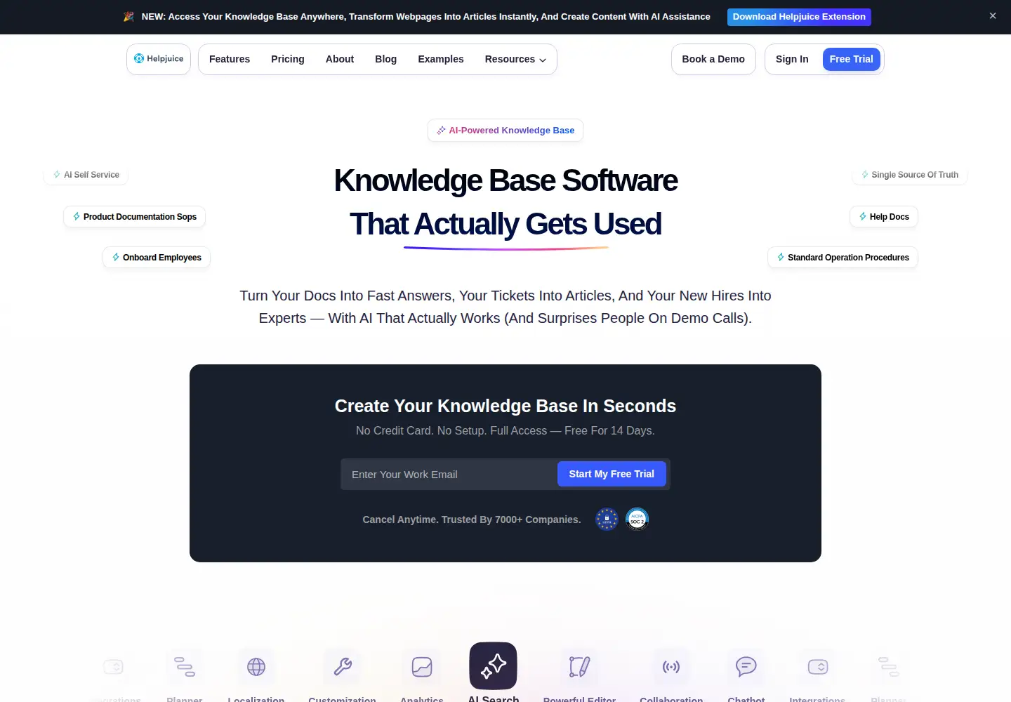 Screenshot of helpjuice.com