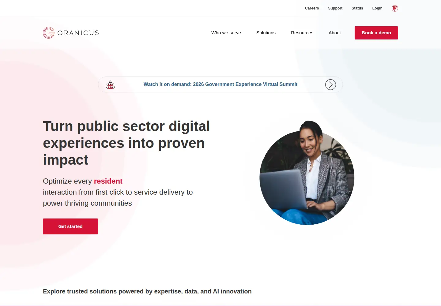 Screenshot of granicus.com