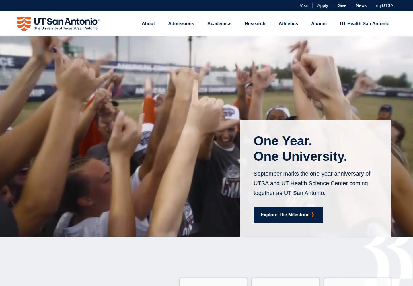 Screenshot of utsa.edu