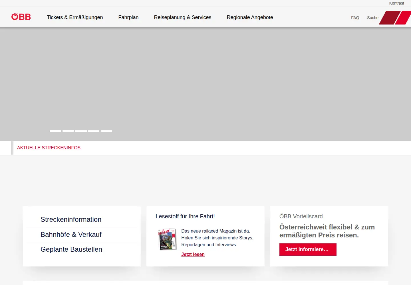 Screenshot of oebb.at