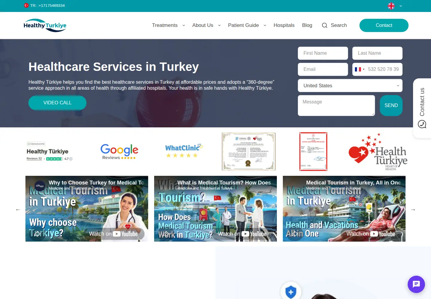Screenshot of healthyturkiye.com