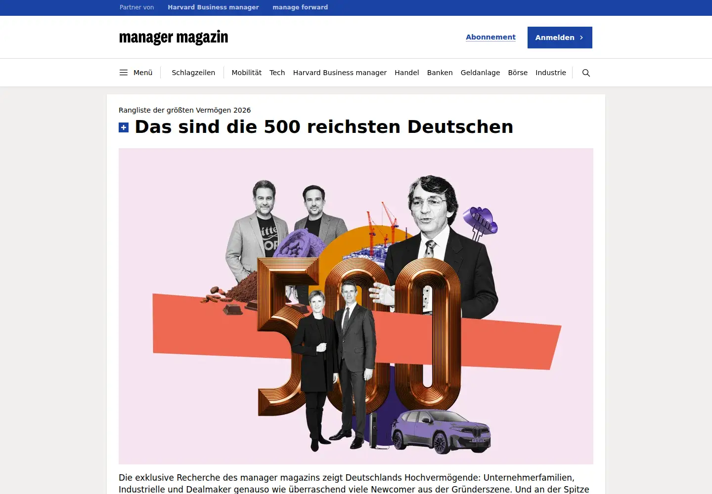 Screenshot of manager-magazin.de