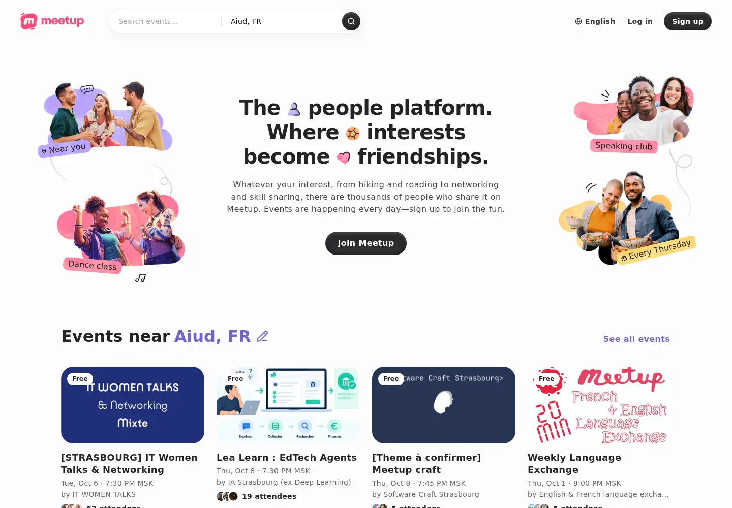 Screenshot of meetu.ps