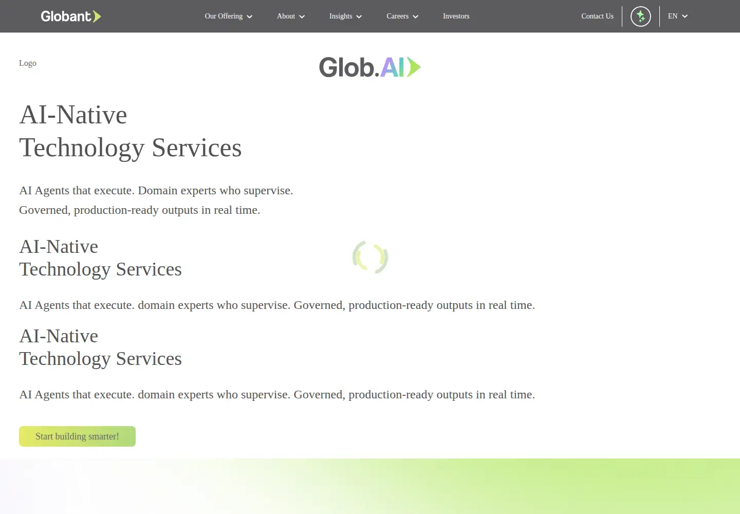 Screenshot of globant.com