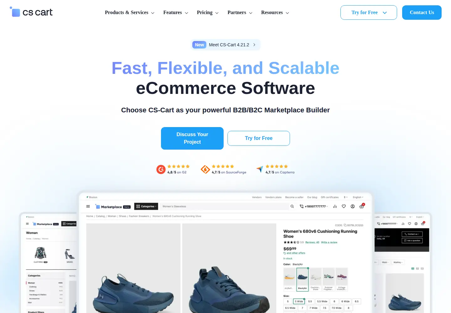 Screenshot of cs-cart.com