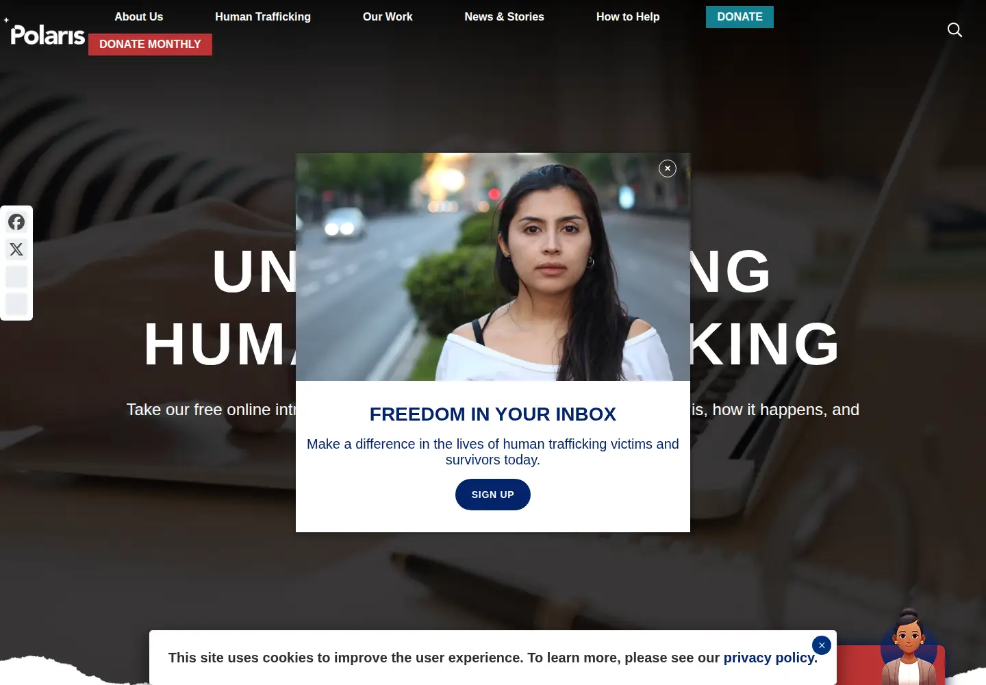 Screenshot of polarisproject.org