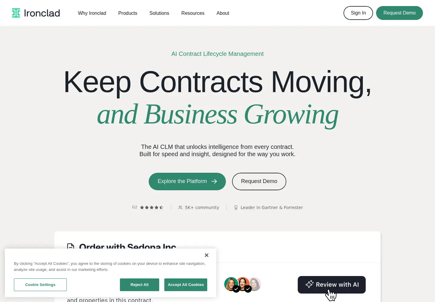 Screenshot of ironcladapp.com