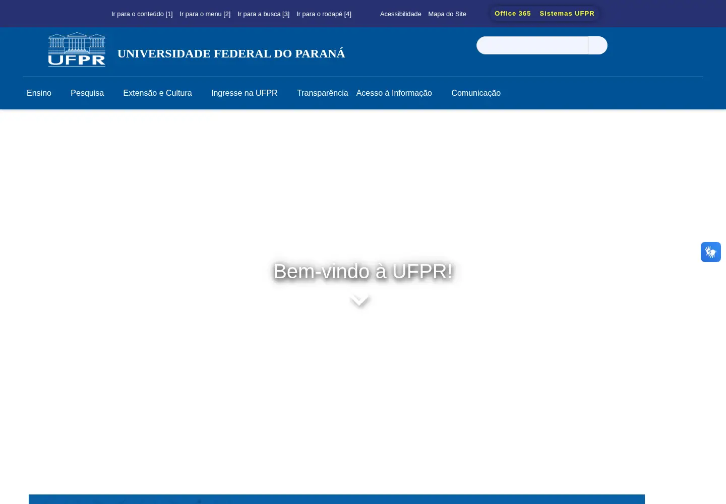 Screenshot of ufpr.br