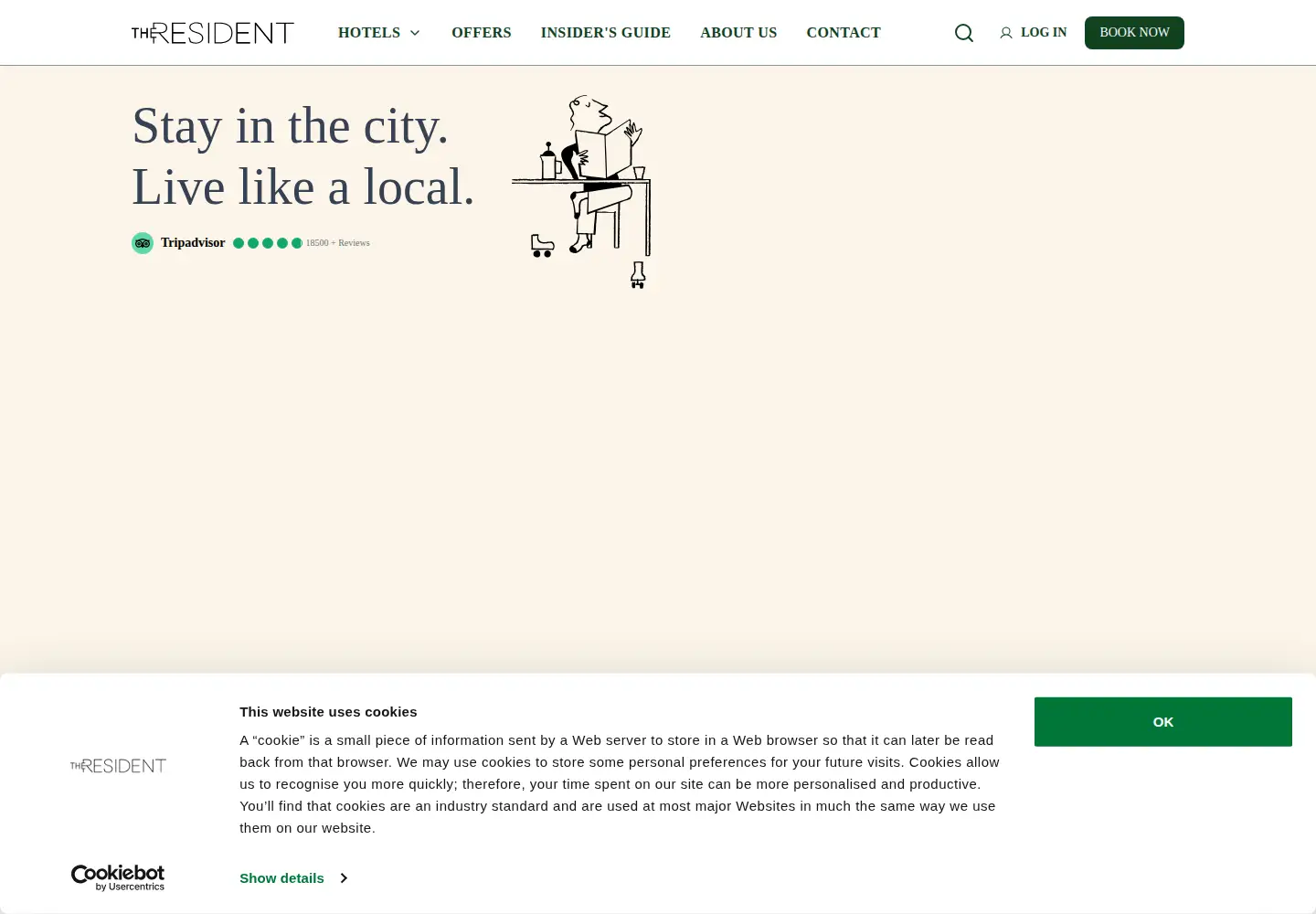 Screenshot of residenthotels.com