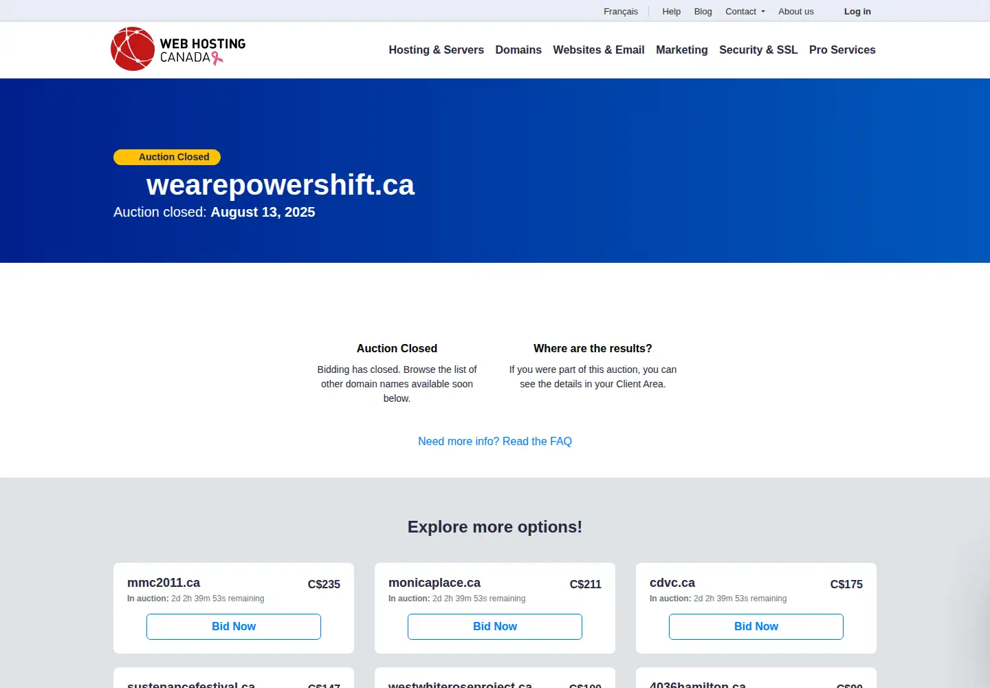 Screenshot of wearepowershift.ca