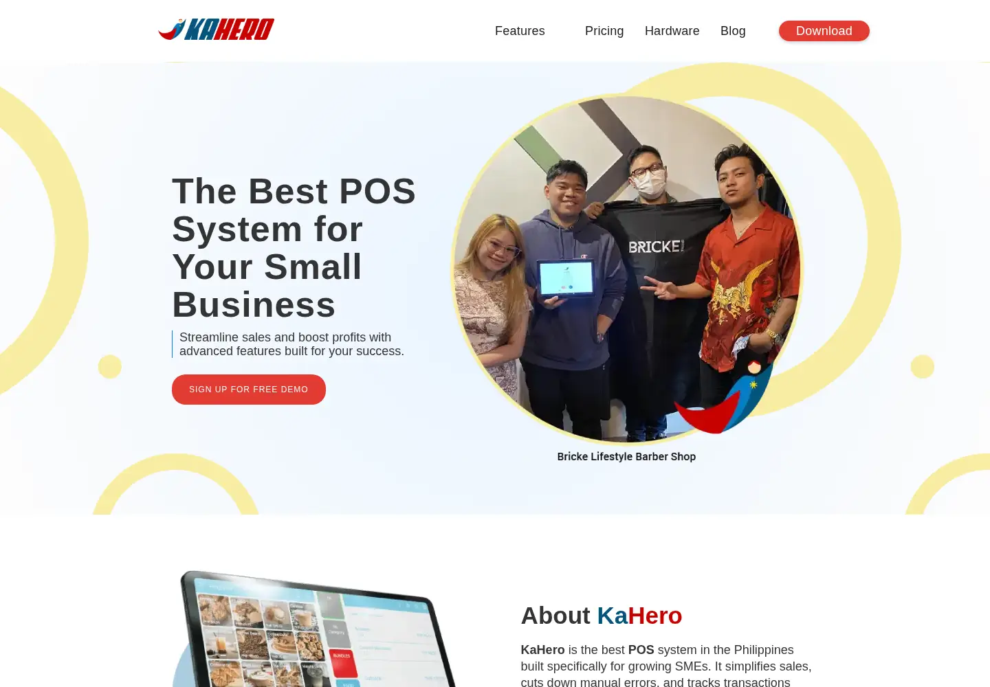 Captured homepage of kahero.co in the current scan