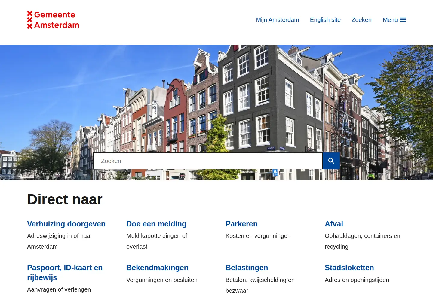 Screenshot of amsterdam.nl