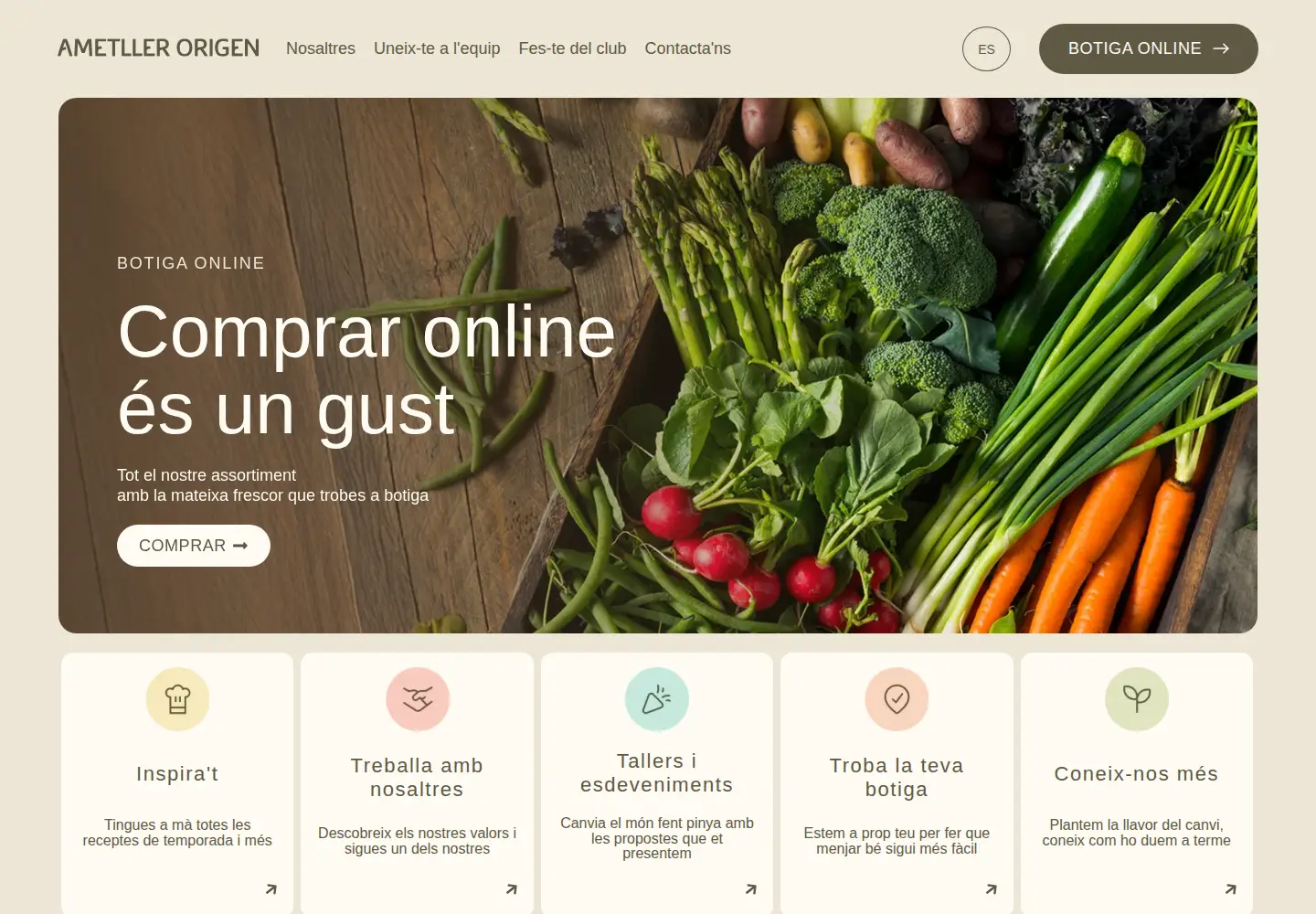 Screenshot of ametllerorigen.com