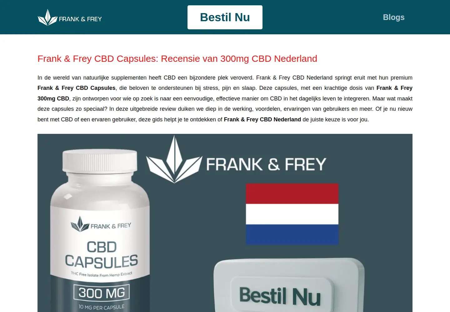 Screenshot of franknfreycbd.nl
