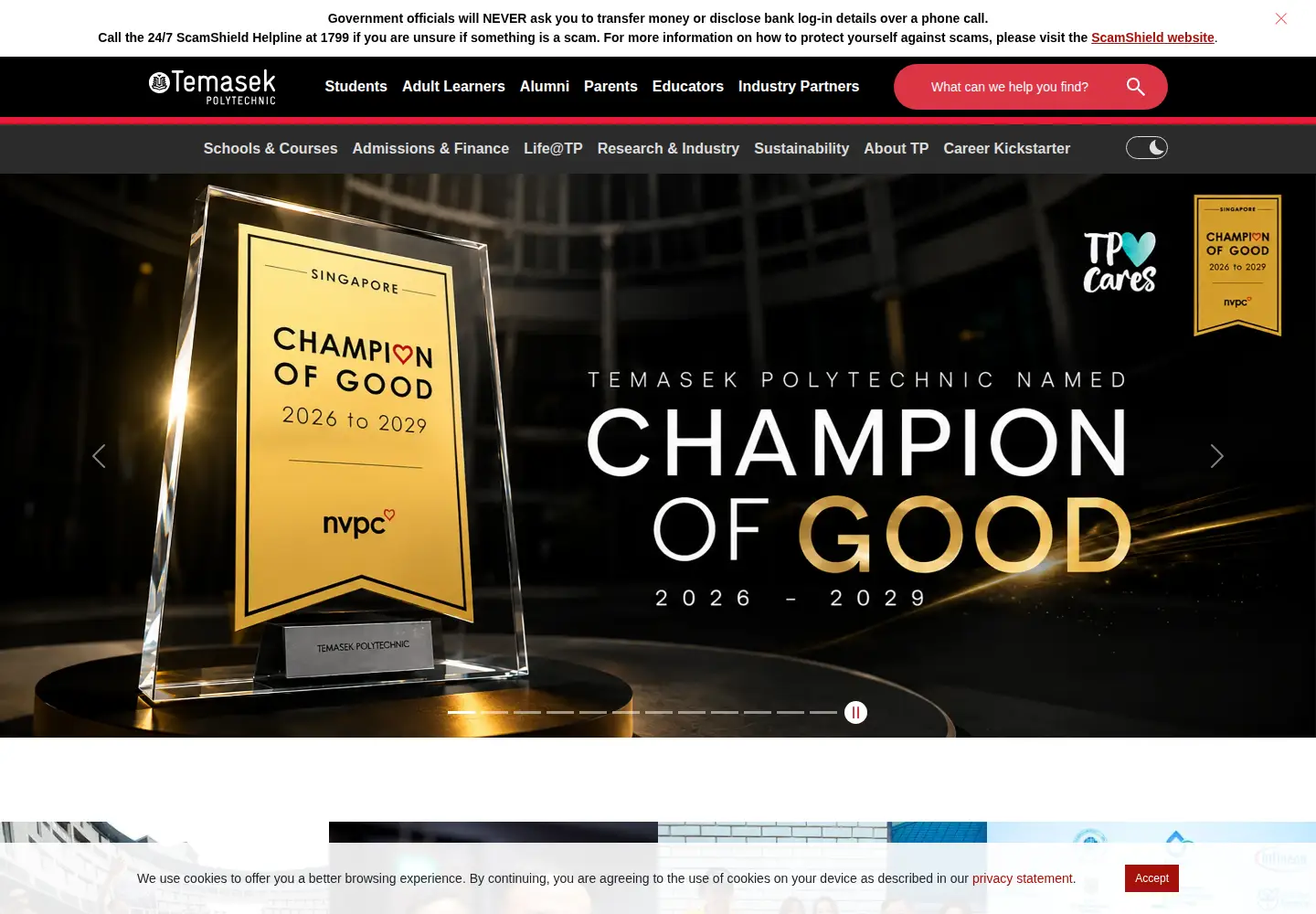 Screenshot of tp.edu.sg