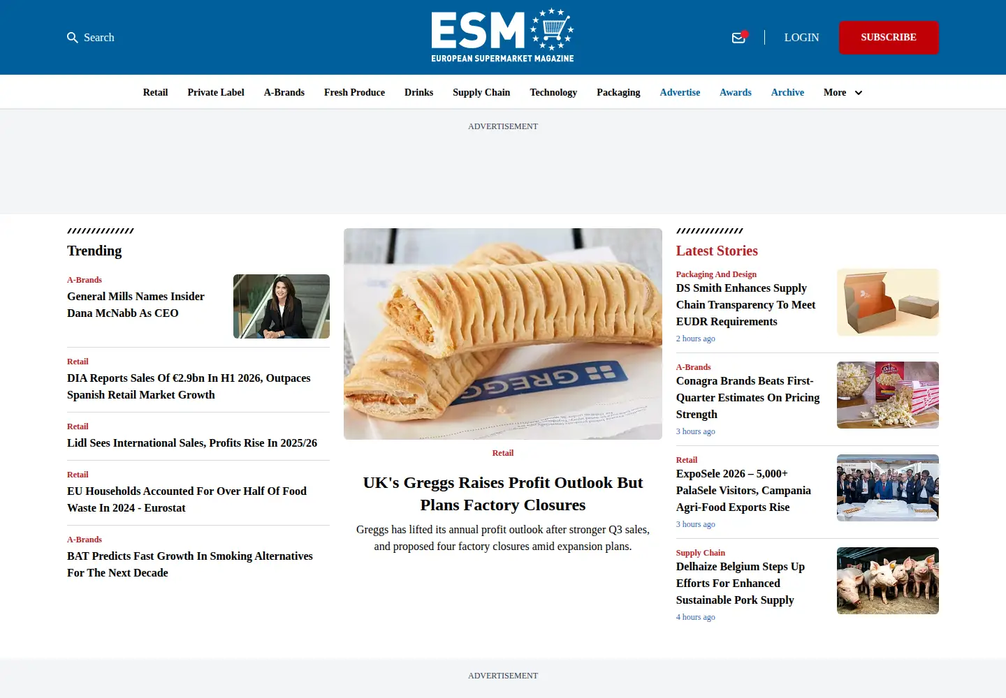 Screenshot of esmmagazine.com