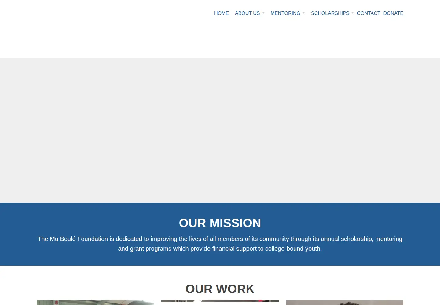 Captured homepage of muboulefoundationnj.org in the current scan