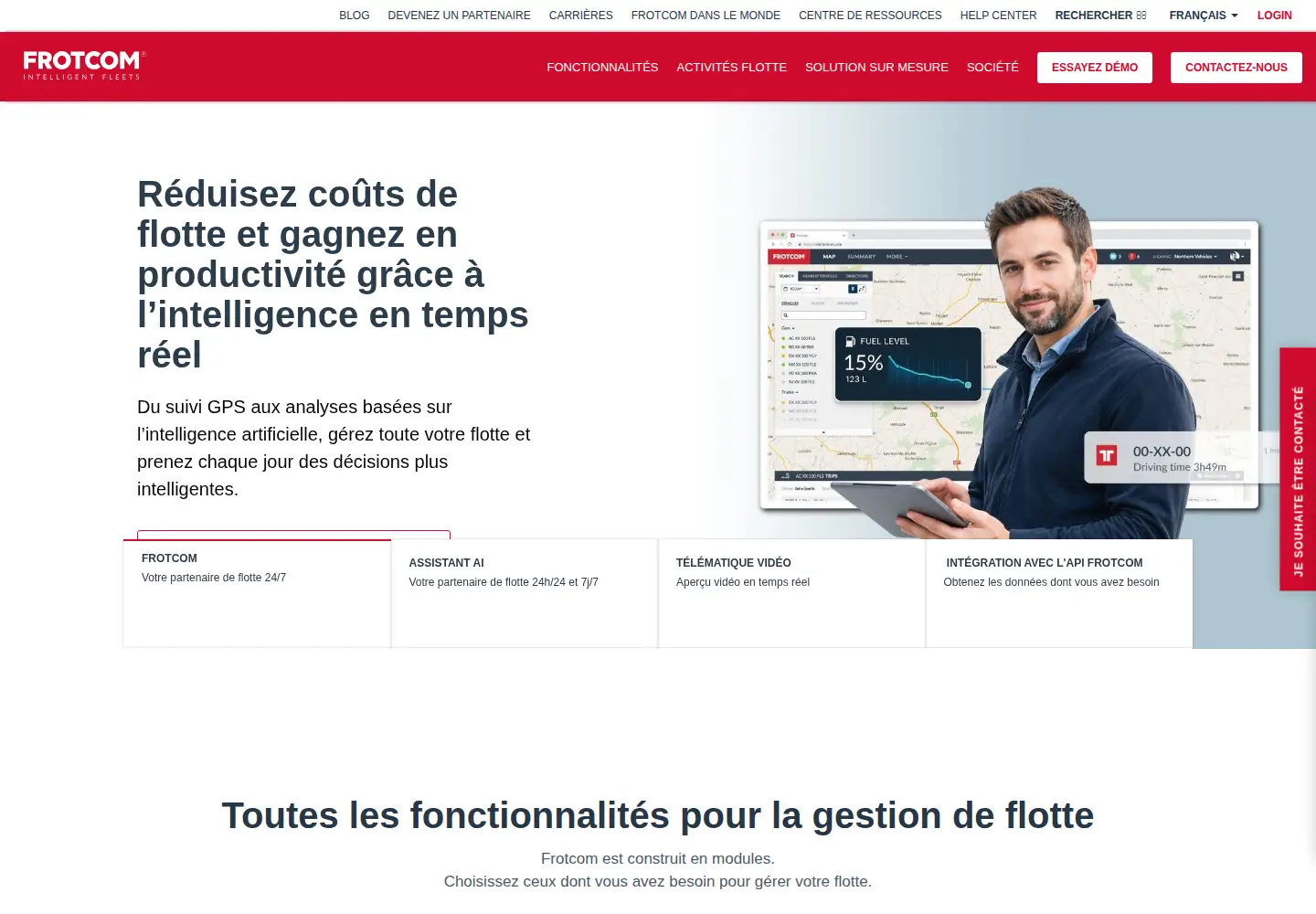 Captured homepage of frotcom.com in the current scan