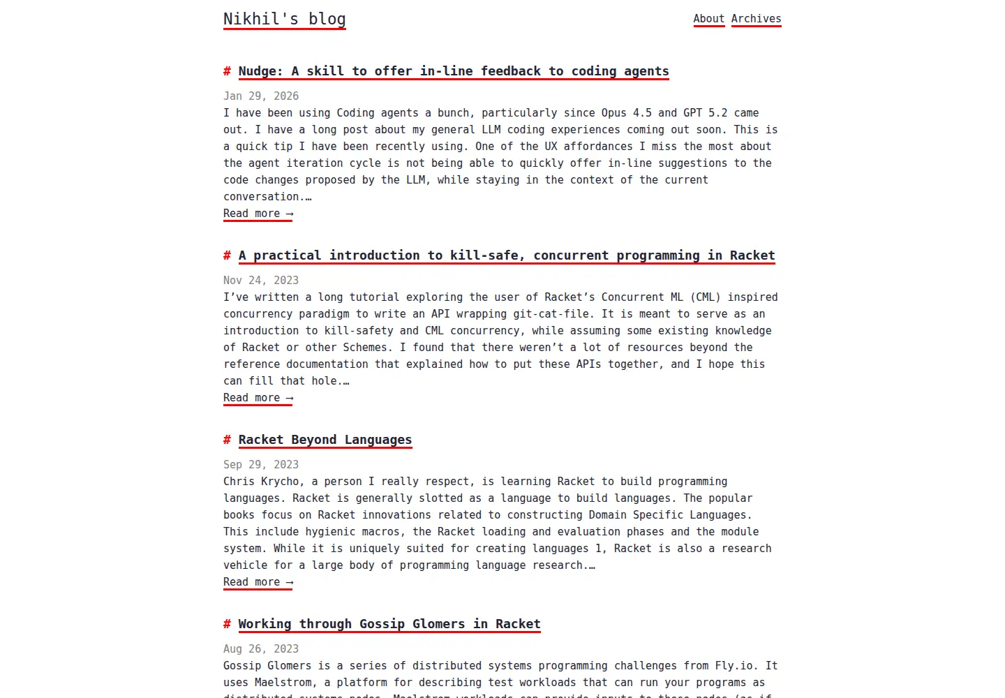 Screenshot of nikhilism.com