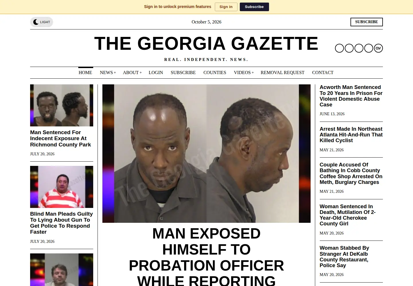 Screenshot of thegeorgiagazette.com